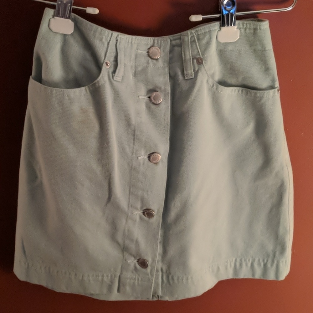 Denim mini skirt
